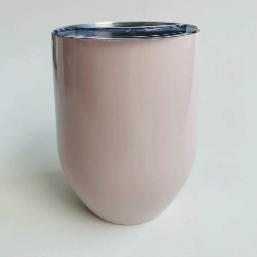 Stemless Wine Tumbler 12oz Pink Blush Bride NWT